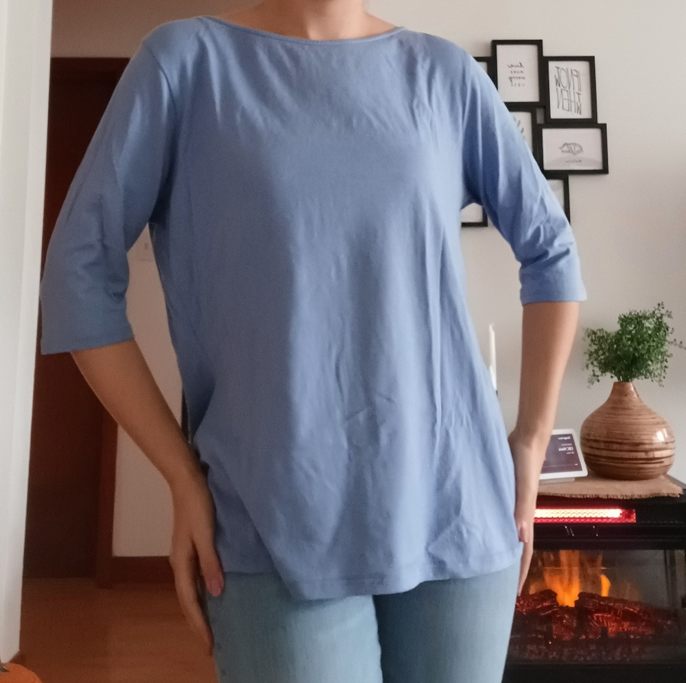 Vintage Light Blue 3/4 Sleeve T-Shirt